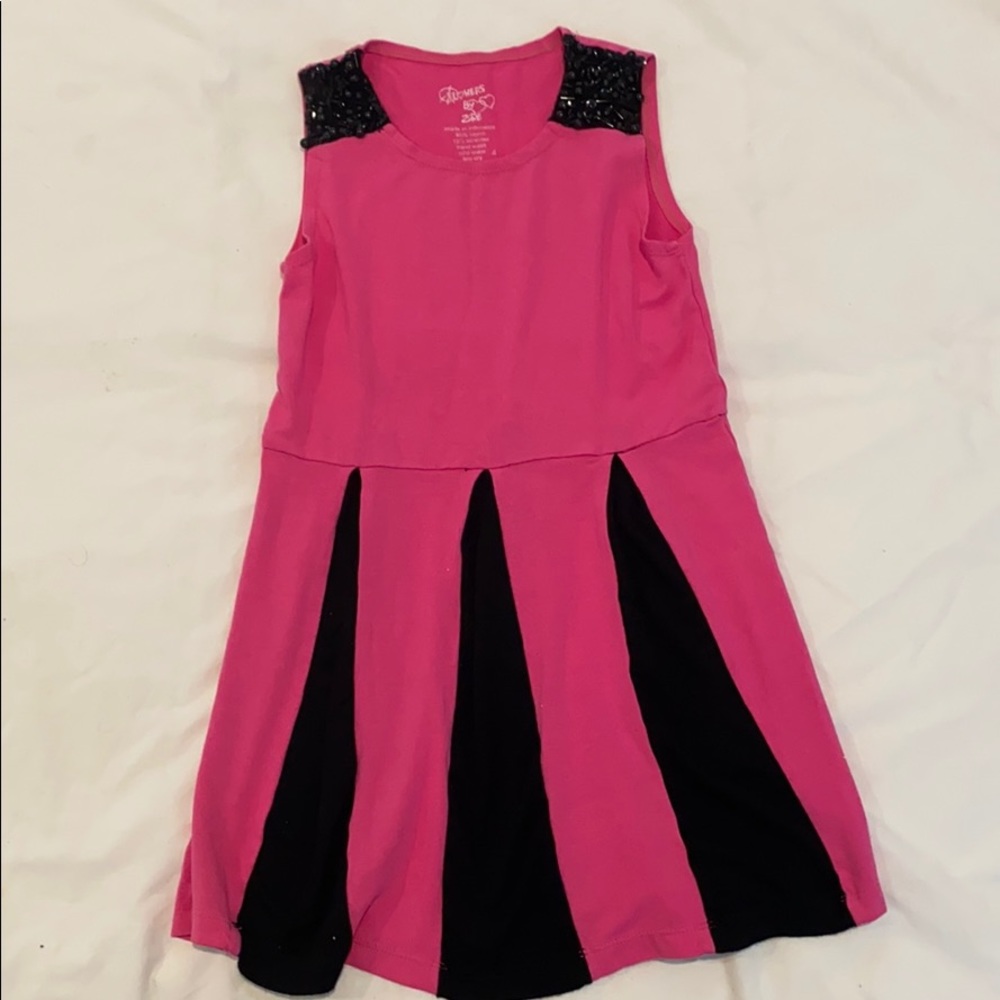 Flowers by Zoe beaded pink and black dress